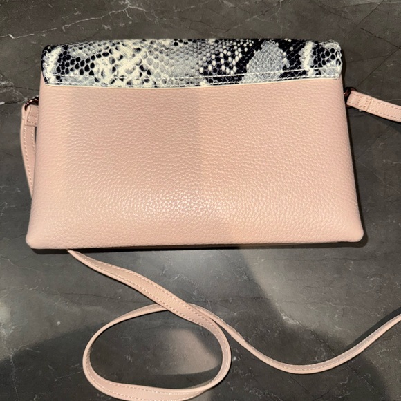 Ted Baker Black and Cream Snake Print Crossbody Bag - Picture 6 of 8